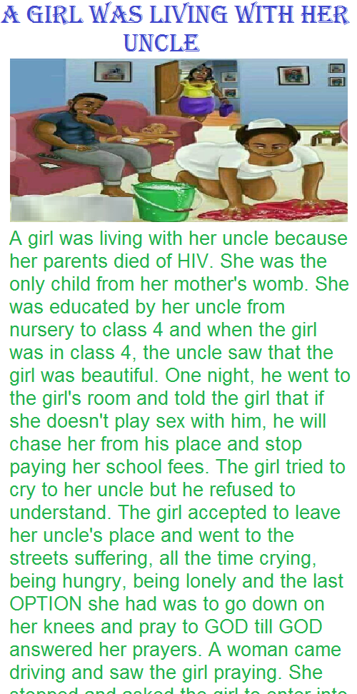 A girl was living with her uncle