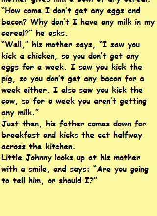 Little Johnny’s Mother Was Shocked When He Said This - Funny Story