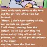 The girl very afraid tells her husband