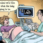 A 4-month-pregnant woman and her husband go to the Gynecologist