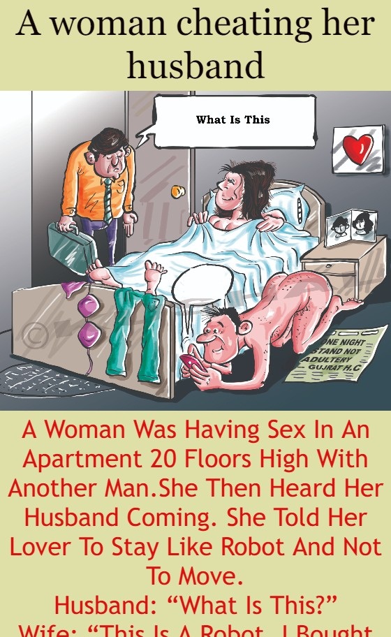 A woman cheating her husband