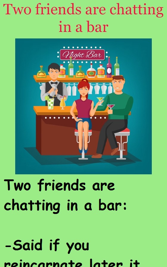 Two friends are chatting in a bar