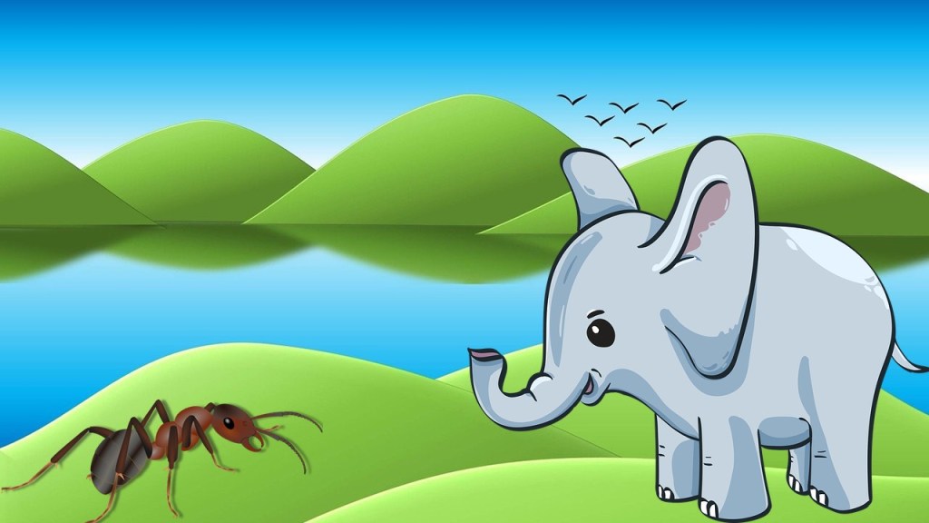 An ant and an elephant share a night of romance