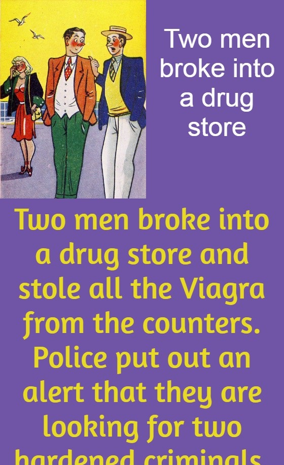 Two men broke into a drug store