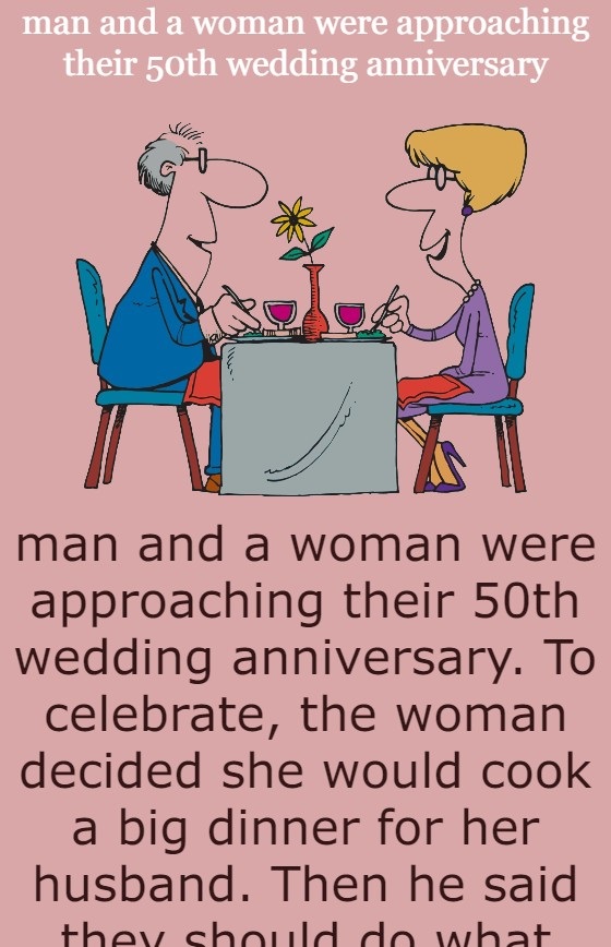 man and a woman were approaching their 50th wedding anniversary