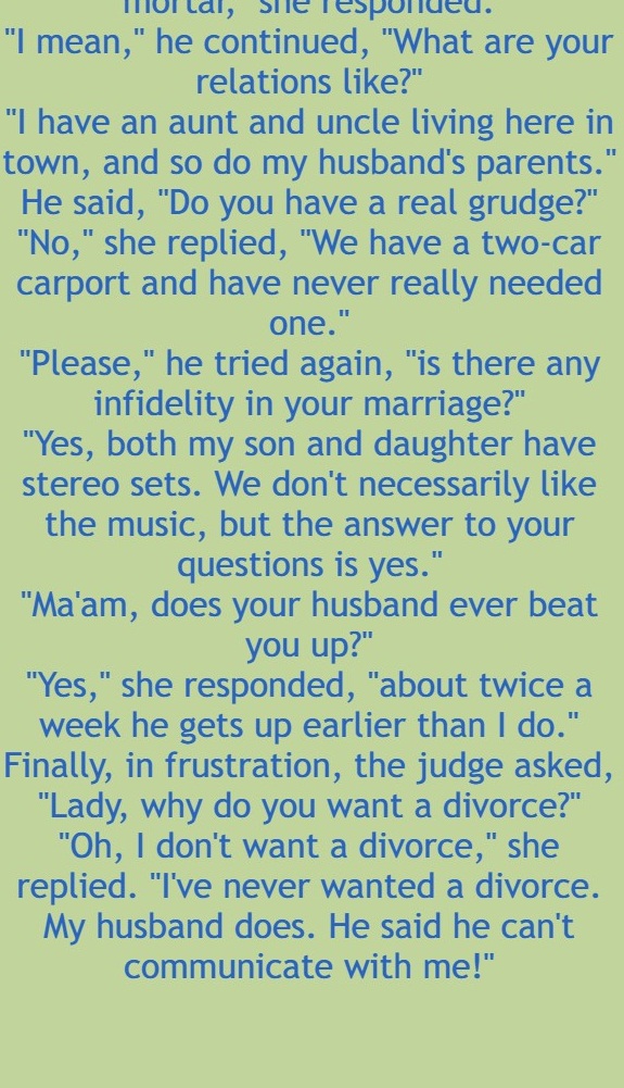 A woman regarding her pending divorce