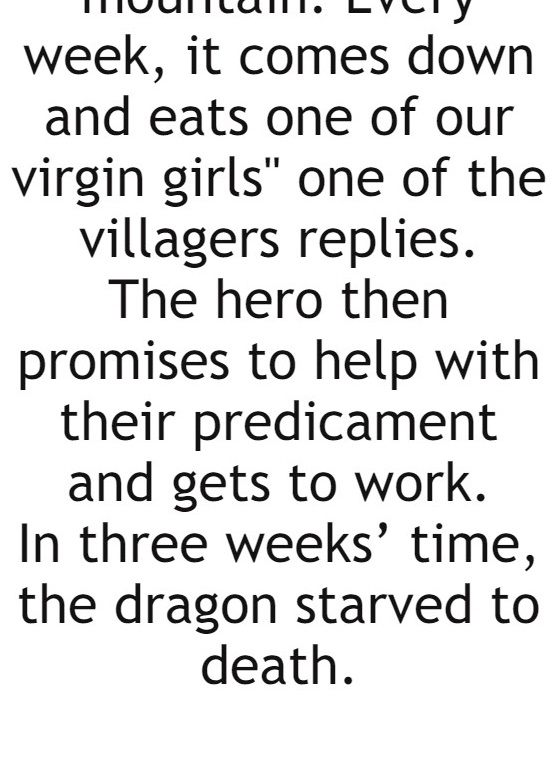 A hero comes upon a village