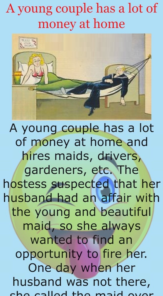 A young couple has a lot of money at home