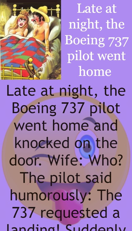 Late at night, the Boeing 737 pilot went home