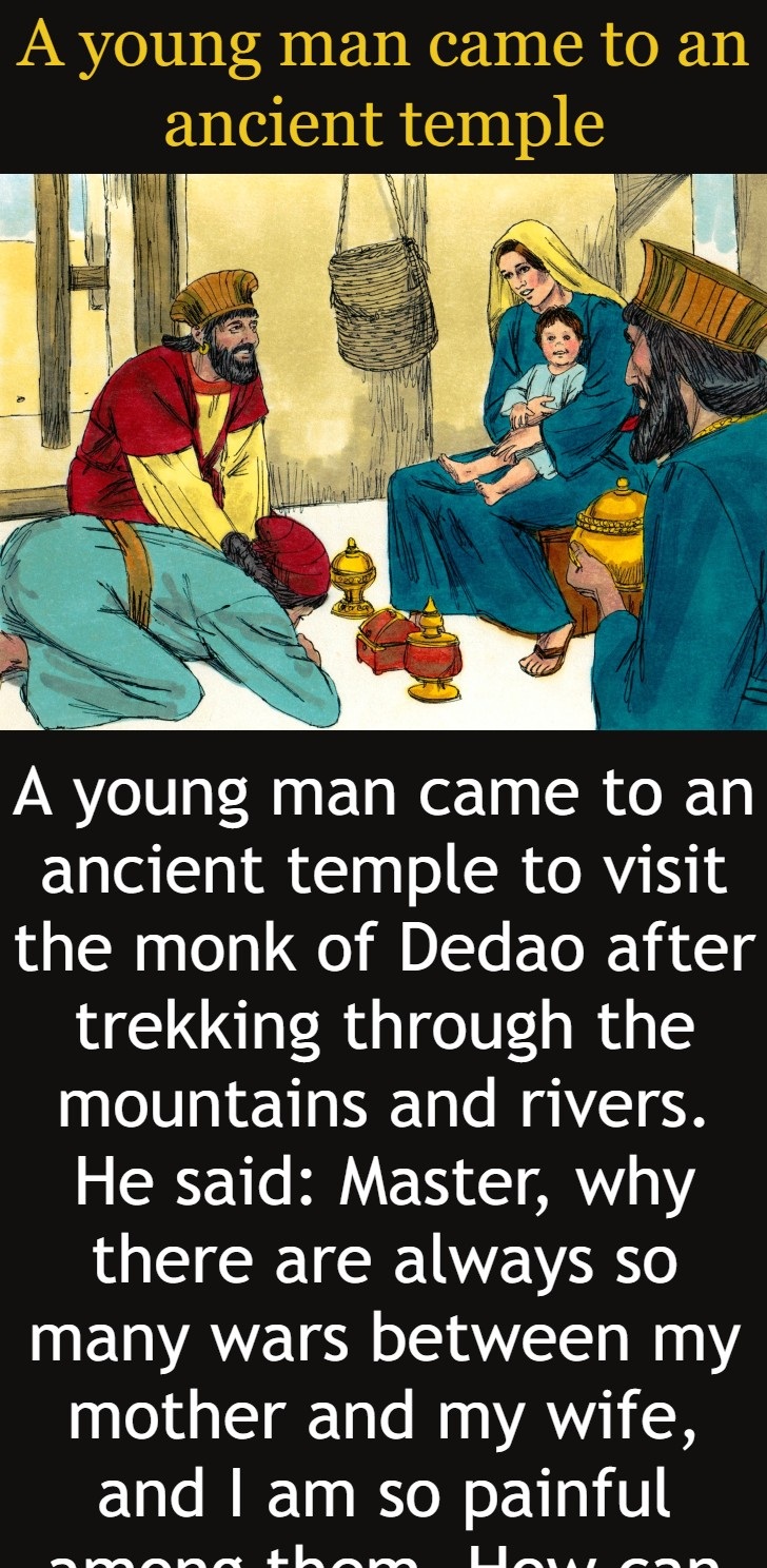 A young man came to an ancient temple