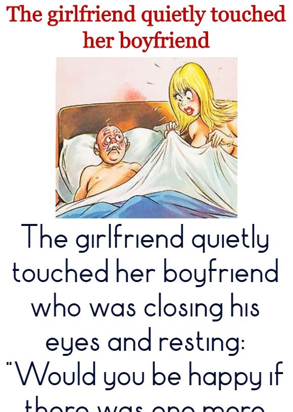 The girlfriend quietly touched her boyfriend