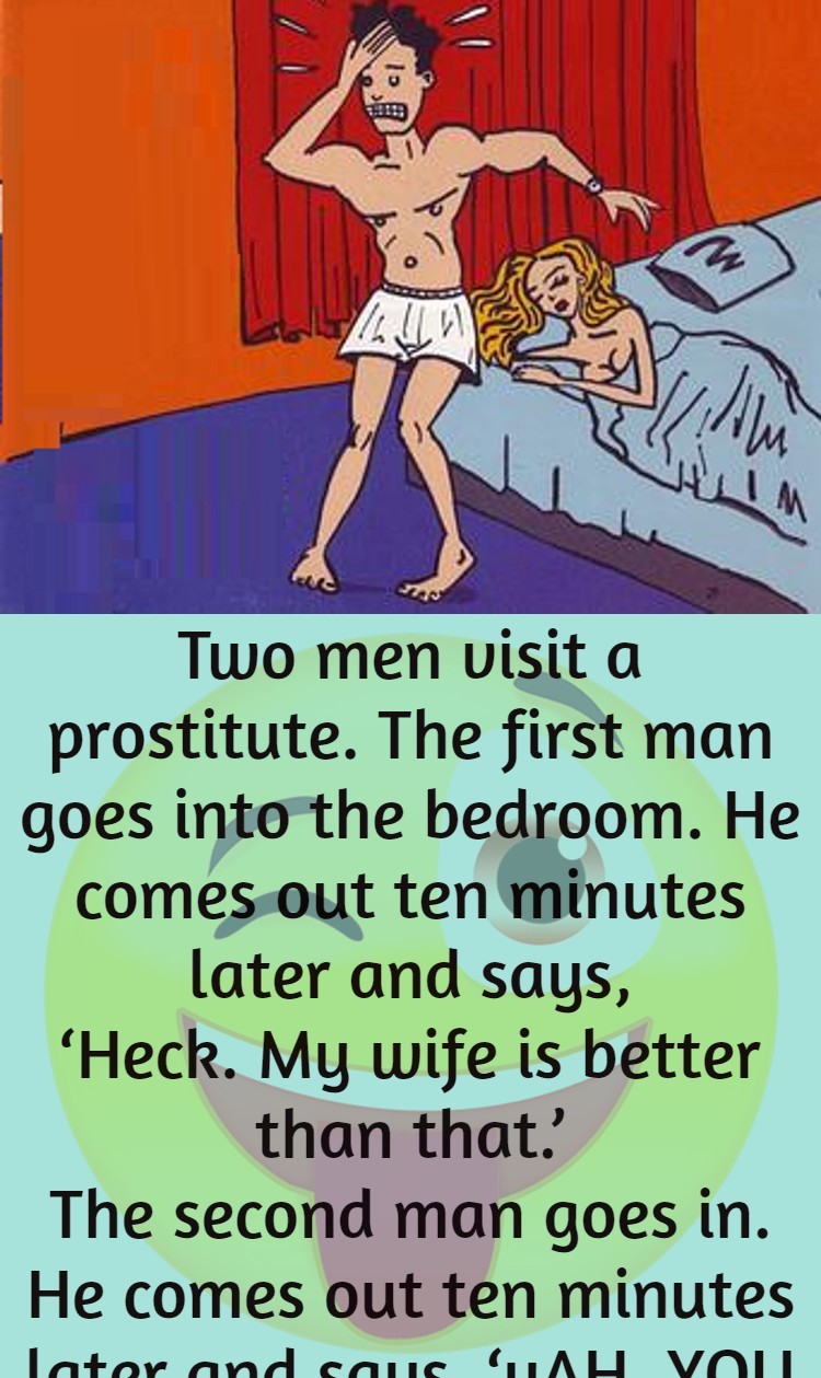  The first man goes into the bedroom