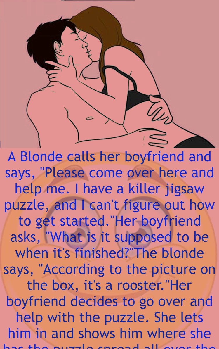 A blonde calls her boyfriend