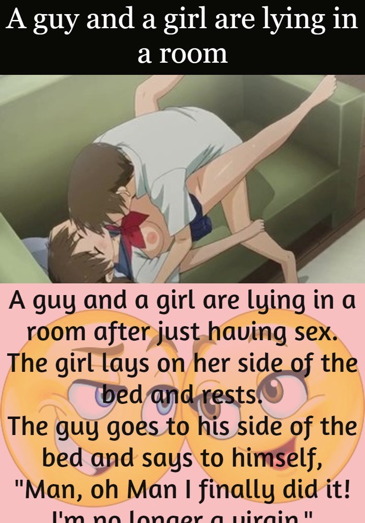 A guy and a girl are lying in a room