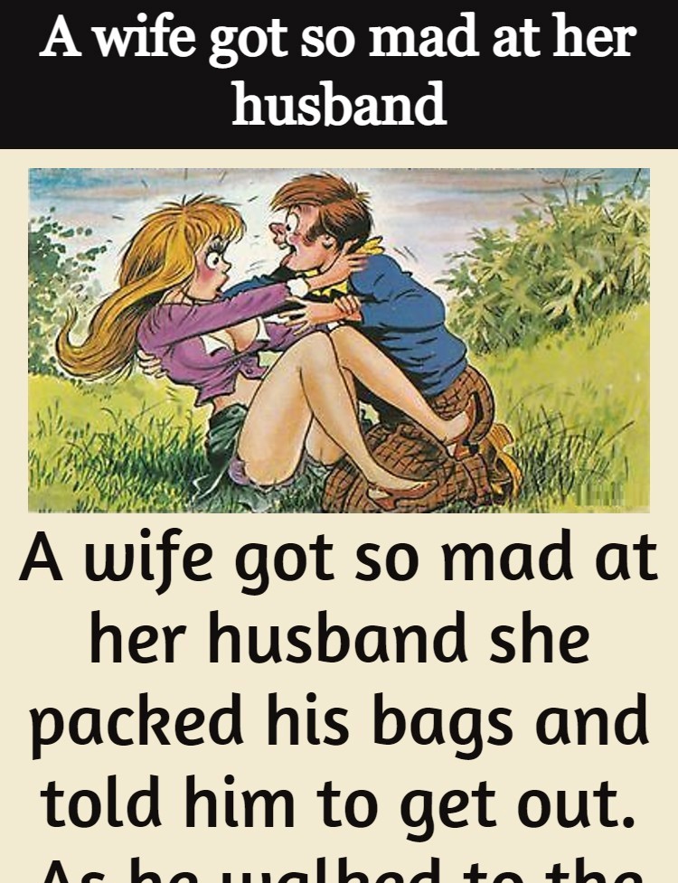 A wife got so mad at her husband