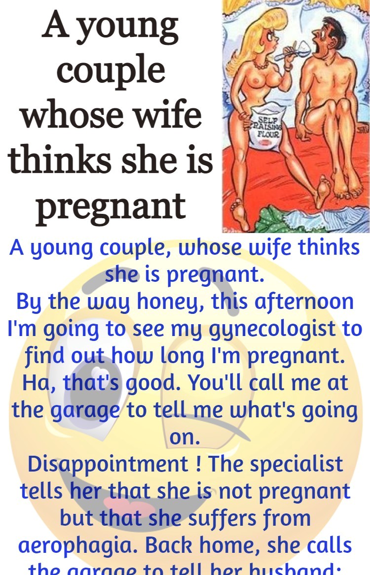 A young couple whose wife thinks she is pregnant