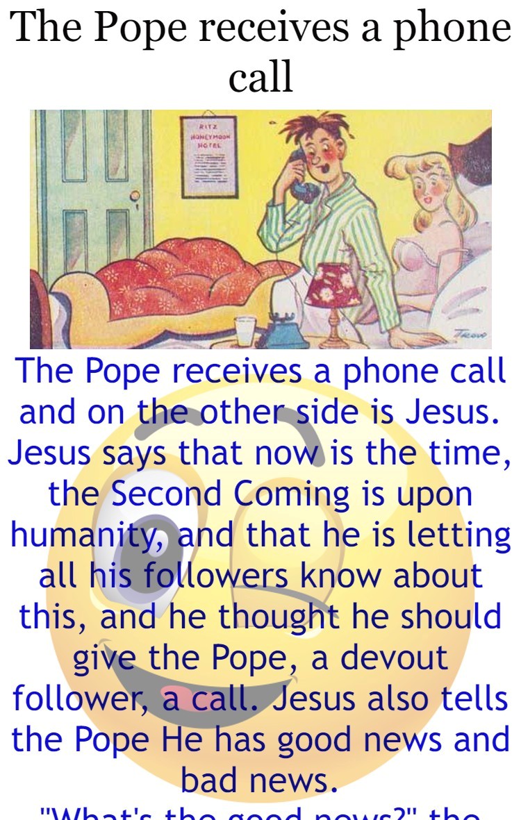 The Pope receives a phone call 