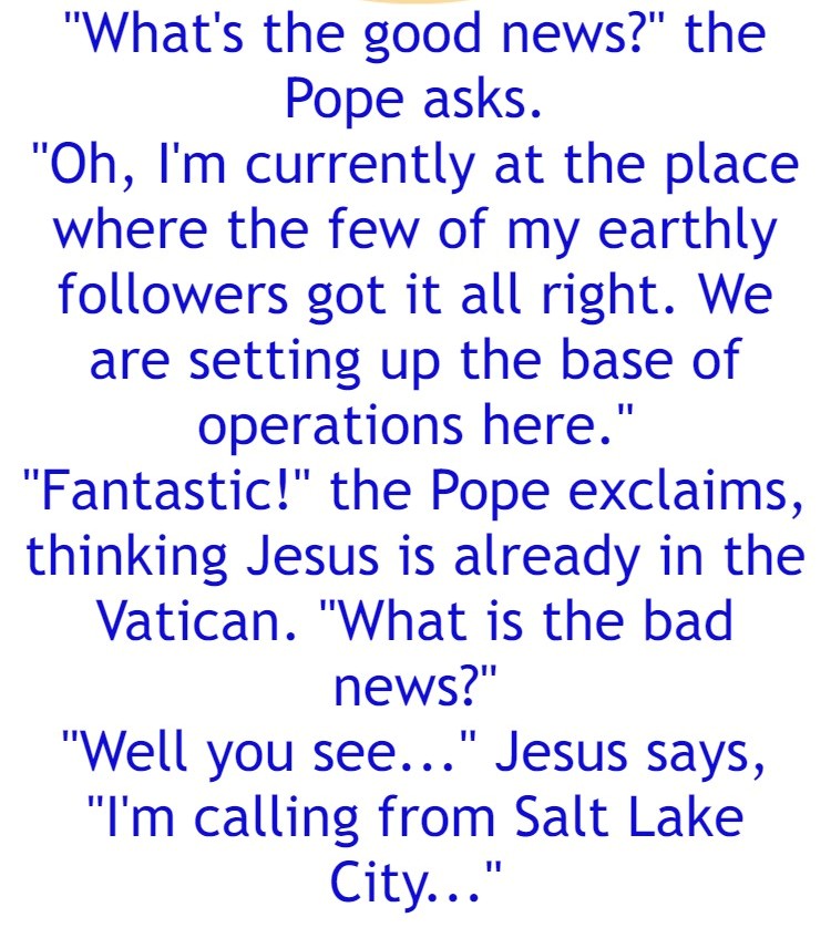 The Pope receives a phone call 