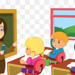 A teacher is teaching a class