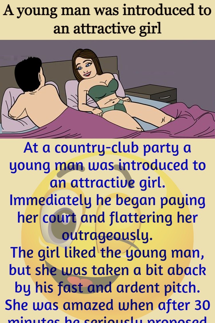 A young man was introduced to an attractive girl 