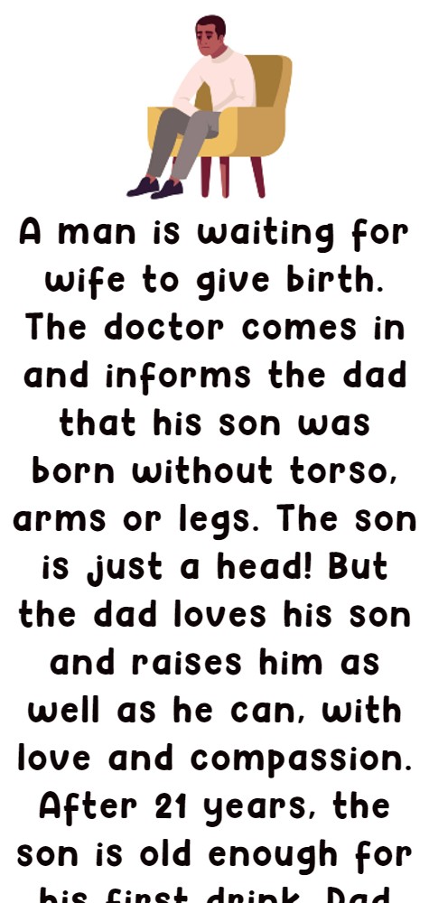 A man is waiting for his wife to give birth