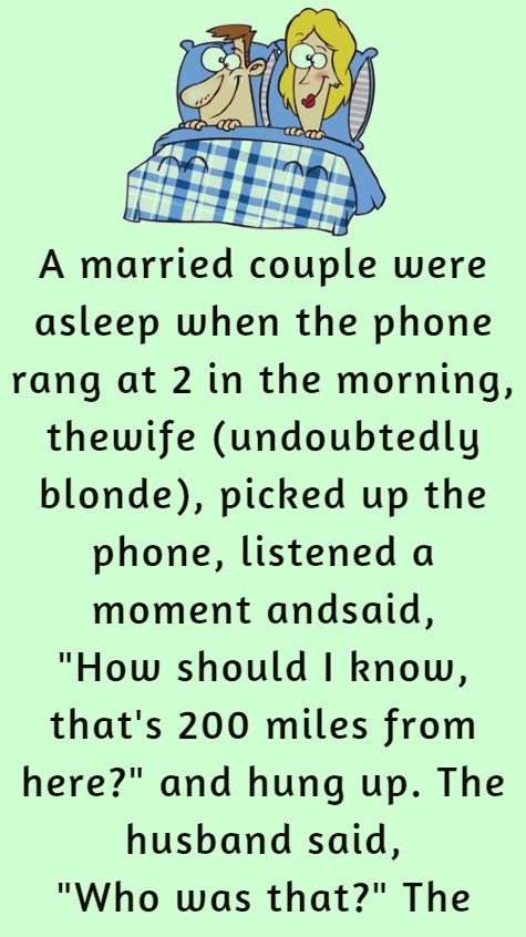 A married couple was asleep 