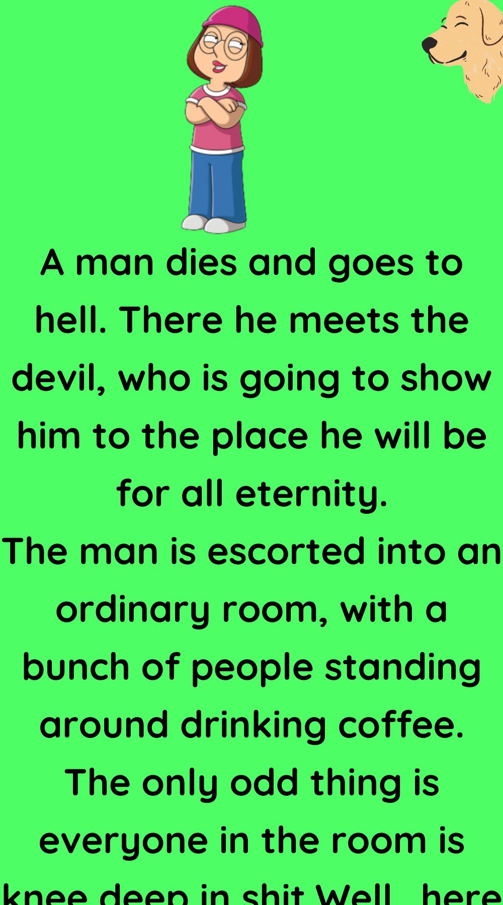 A man dies and goes to hell