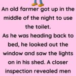 An old farmer got up in the middle of the night