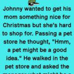 Johnny wanted to get his mom