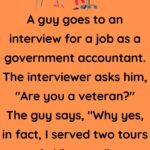 A guy goes to an interview for a job