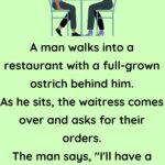 A man walks into a restaurant