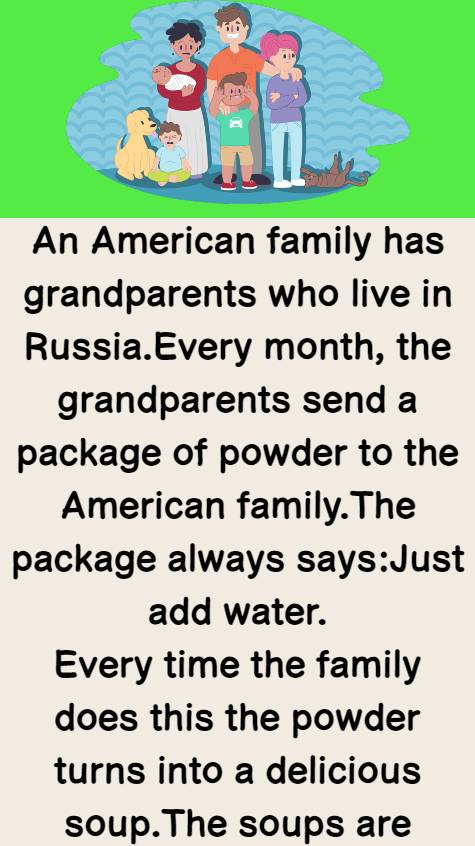 An American family has grandparents who live in Russia