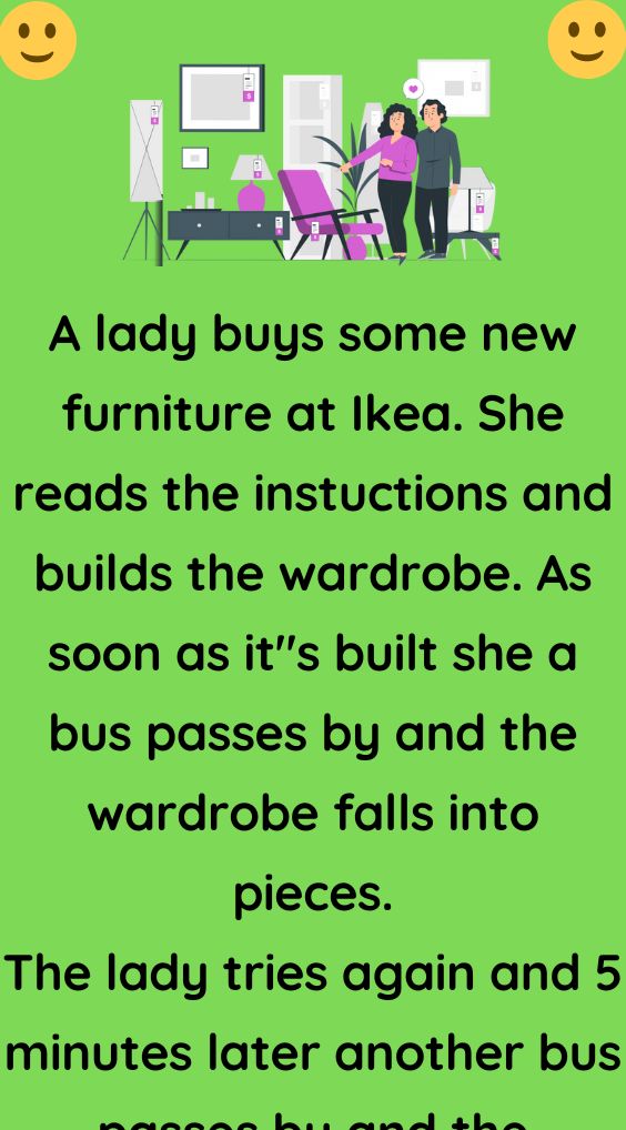 A lady buys some new furniture