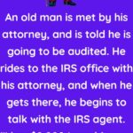 An old man is met by his attorney