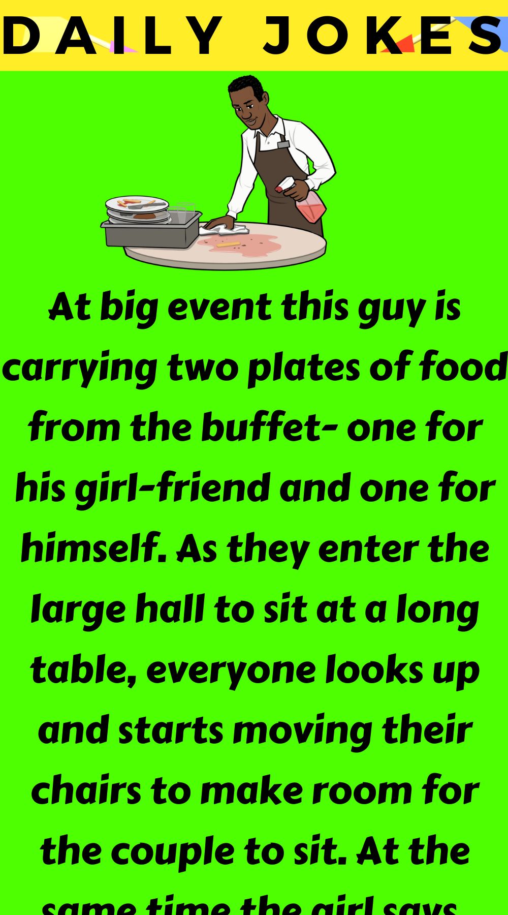 At big event this guy is carrying two plates of food