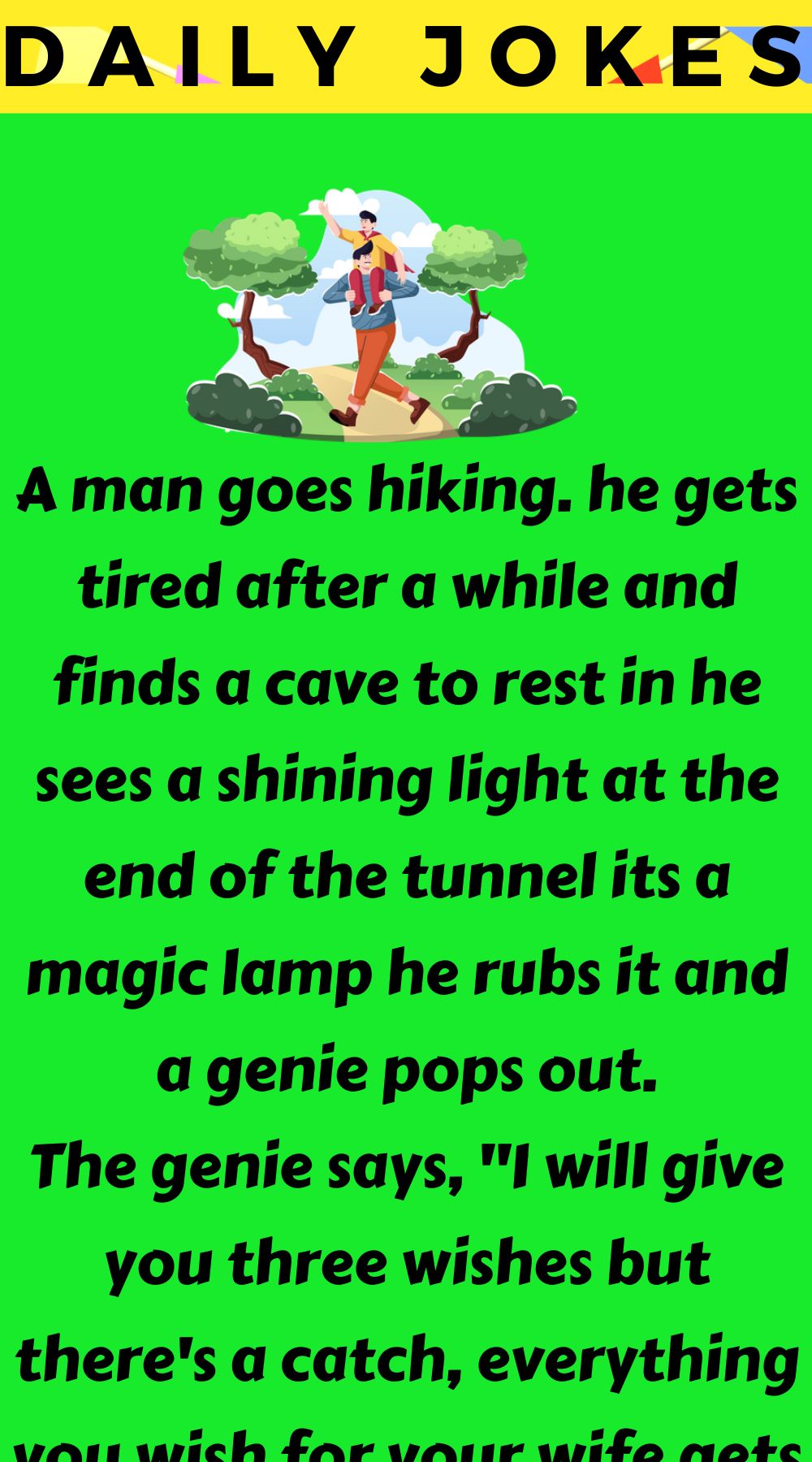 A man goes hiking