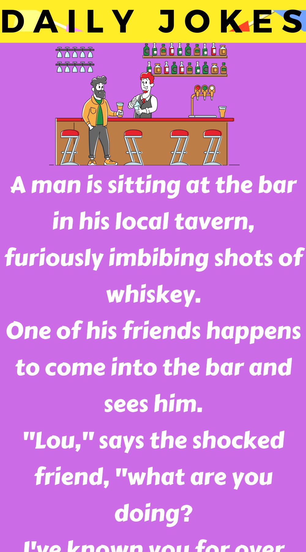 A man is sitting at the bar in his local tavern