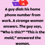 A guy dials his home phone number from work