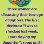 Three wqomen are discussing their teenage daughters