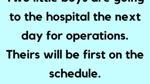 Two little boys are going to the hospital