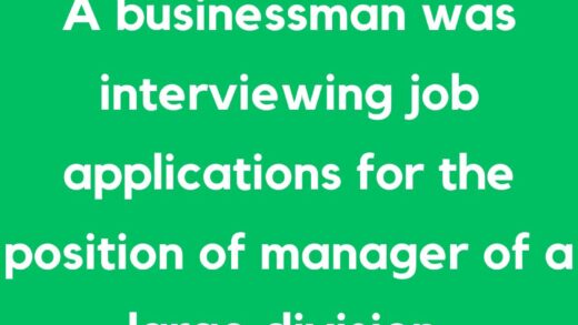 A businessman was interviewing job applications