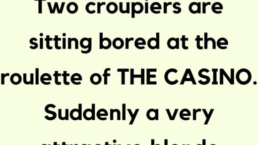 Two croupiers are sitting bored at the roulette