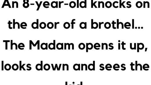 An 8-year-old knocks on the door